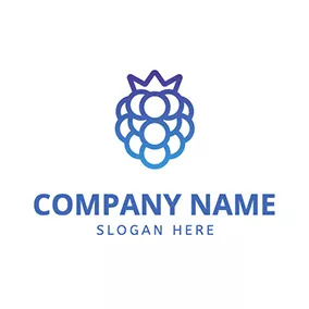 Juicy Logo Blueberry Crown logo design
