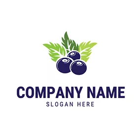Juicy Logo Blueberry Fruit Logo logo design