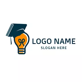 Classroom Logo Book Bulb and Learning logo design
