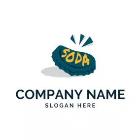 Cola Logo Bottle Cap and Soda logo design