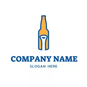 Cola Logo Bottle Opener and Beer Bottle logo design