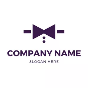 Clothes Logo Bow Tie and Western Style Clothing logo design