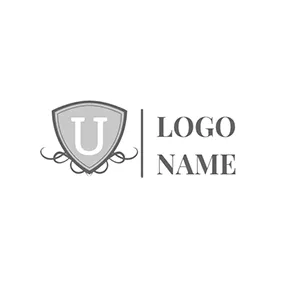 College Logo Brown and Gray Badge logo design
