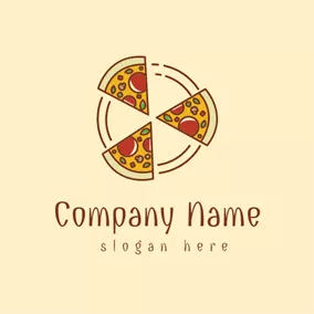 Design De Logotipo De Comida De Pizza Logotipo De Serviço De Pizza