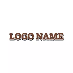 Brown Logo Brown Regular Vintage Font Style logo design