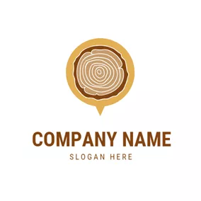 Drawing Logo Bubble Shape and Woodworking logo design