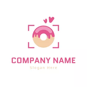 图片logo Camera Lens and Doughnut logo design