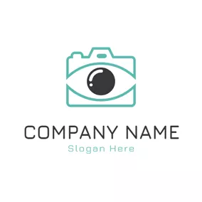 图片logo Camera Outline and Black Eye logo design