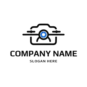 空気のロゴ Camera Shape and Drone logo design