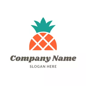 Cola Logo Cartoon and Colorful Pineapple logo design