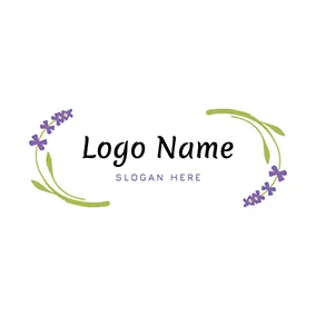 Nature Logo Cartoon Flower Lavender logo design