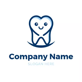 Zahn Logo Cartoon Tooth and Dental Clinic logo design
