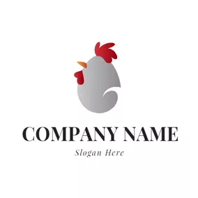 Delicious Logo Chicken Shape and Egg logo design