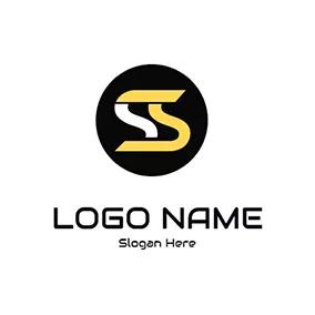 Curve Logo Circle and Abstract Letter S S logo design
