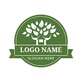 Nature Logo Circle and Tree logo design