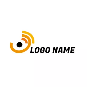 Connected Logo Circle and Wifi Icon logo design