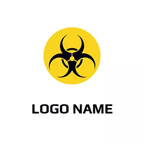 Dangerous Logo Circle Poison Symbol Warnnig logo design