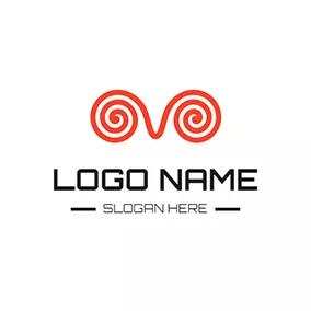 Logótipo De Cabra Circle Symmetry and Abstract Goat logo design