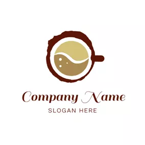 Caffeine Logo Coconut Shell and Coffee logo design