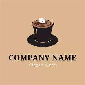 魔法ロゴ Coffee and Magic Hat logo design