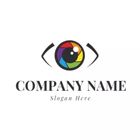 图片logo Colorful Camera Lens Icon logo design