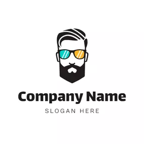 Expert Logo Colorful Glasses and Human Head logo design