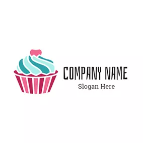 Food Logo Colorful Ice Cream Cake logo design