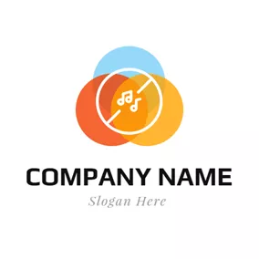 Logótipo De Anúncio Colorful Musical Note logo design