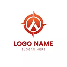 Journey Logo Compass Tent and Camping logo design