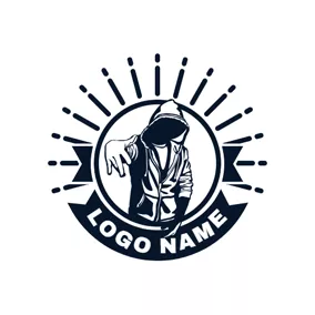 Logo Rap Cool Rapper Light and Banner logo design