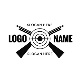 ターゲットロゴ Cross Guns and Target logo design