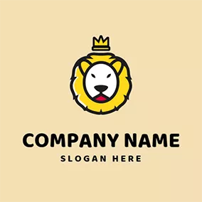 Expensive Logo Crown and Lion Head Mascot logo design