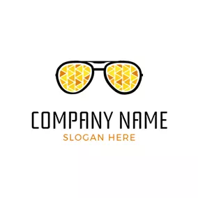 Drawing Logo Cute Cartoon Sunglasses logo design
