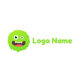 Food Logo Cute Monster Head logo design