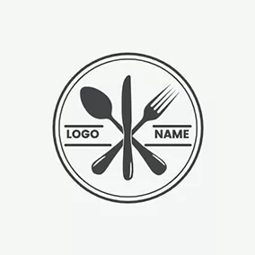 Logotipo De Catering Cutlery Menu Logo logo design