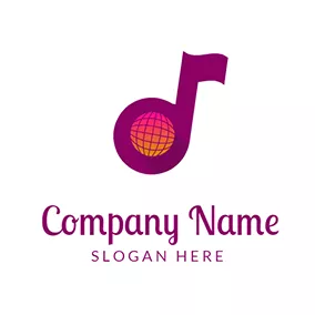 Disc Logo Disco Music Symbol logo design