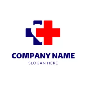 志願者 Logo Double Cross and White Heart logo design