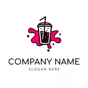 Cola Logo Drinking Cup and Soda logo design