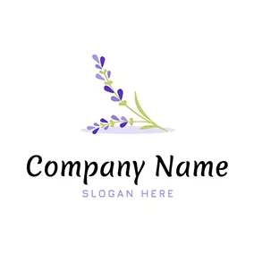 Logótipo De Jardim Elegant Flower With Lavender logo design