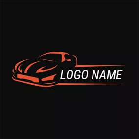 Automobile Logo Fascinating Orange Car logo design
