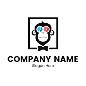 老闆 Logo Fashion Monkey Head Icon logo design