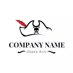 Gang Logo Feather and Pirates Hat logo design