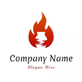 Heat Logo Fire and Stean logo design