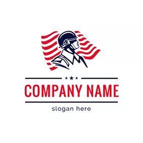 偵查logo Flag Veterans Logo logo design
