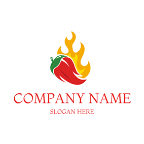 Flamme Logo Flame Spicy Design Chili logo design
