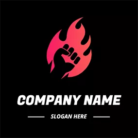Heat Logo Flaring Fist logo design