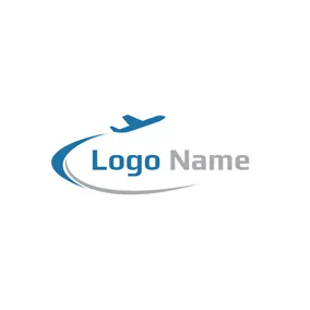 Plane Logo Flat Airline and Airplane logo design