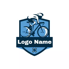Fahrrad Logo Flat Badge and Bike logo design