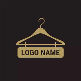 Clothes Logo Flat Indicator and Coat Hanger logo design