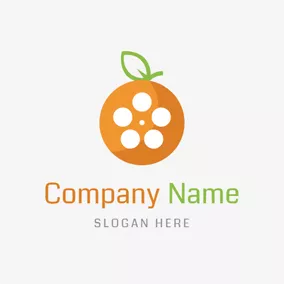图片logo Flat Orange and Photography logo design